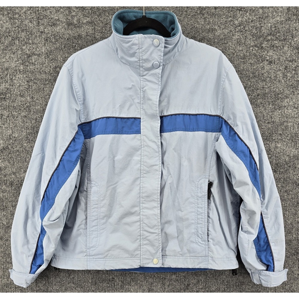 Vtg Y2K Nina Capri Women's M Blue Lightweight Jacket Windbreaker Zip Pockets